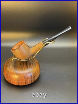 Vintage Unsmoked Longchamp Leather Wrapped Pot Tobacco Pipe