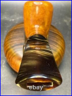 Vintage Unsmoked Paronelli Ghost Ring Sight Billiard Tobacco Pipe In The Box