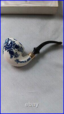 Vintage Zenith Porcelain Christmas Tobacco Pipes Gouda Holland Set Of 5
