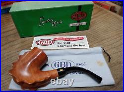 Vtg NOS GBD Virgin #1A Unique Bent Smoking Tobacco Pipe London Papers Box Mint