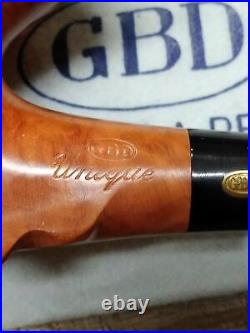 Vtg NOS GBD Virgin #1A Unique Bent Smoking Tobacco Pipe London Papers Box Mint