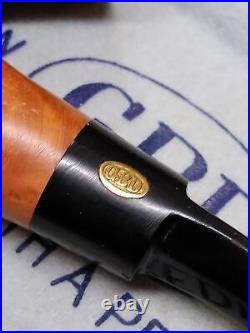 Vtg NOS GBD Virgin #1A Unique Bent Smoking Tobacco Pipe London Papers Box Mint