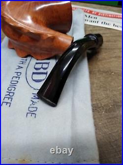 Vtg NOS GBD Virgin #1A Unique Bent Smoking Tobacco Pipe London Papers Box Mint