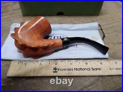 Vtg NOS GBD Virgin #1A Unique Bent Smoking Tobacco Pipe London Papers Box Mint
