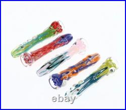 WHOLESALE 500pcs $0.80 each Glass Hand Pipes Chillum 1 Hitter Smoking Pipes