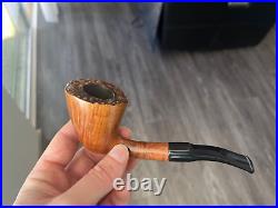 WO Larsen Straight Grain 3 Vintage Tobacco Pipe Made In Denmark RARE