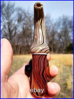 Walnut Woodgrain Classic Styled Glass Tobacco Hungarian Pipe