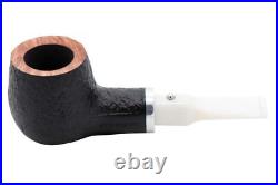 White Elephant Ebony & 6 Sandblasted Tobacco Pipe