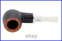 White Elephant Ebony & 6 Sandblasted Tobacco Pipe