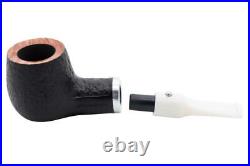 White Elephant Ebony & 6 Sandblasted Tobacco Pipe