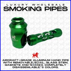 Wholesale Metal Smoking Pipes Glass Pipe Lot Green Hand Pipe Wholesale 7PC