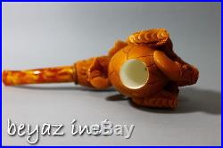 Wild Eagle's Claw Meerschaum Smoking Pipe Pfeife Handmade Unused By Karahan