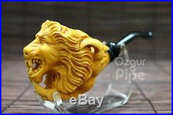 Wild Lion Head In Eagle Claw Collectible Meerschaum Smoking Pipe Pfeife Pipa