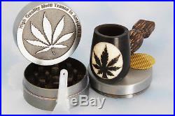 Wood pipe hand Carved smoking Tobacco LARGE Tagua Pot 3pc herb grinder A2 Plant