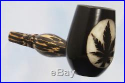 Wood pipe hand Carved smoking Tobacco LARGE Tagua Pot 3pc herb grinder A2 Plant