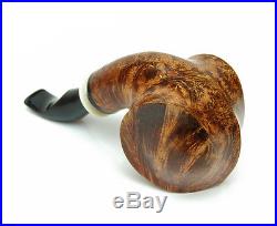 Wooden Carved Smoking Pipes (Freehand with white lined single groove stem)