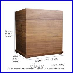 Wooden Smoking Pipe Cabinet Rack Holder Display for 18 Tobacco Pipe with Humidor