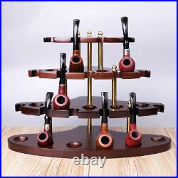 Wooden Tobacco Pipe Stand Rack Can Holder For 15 Tobacco Pipes
