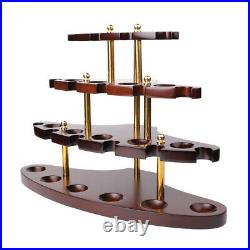 Wooden Tobacco Pipe Stand Rack Collector Holder For 15 Tobacco Pipes