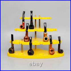 Wooden Tobacco Pipe Stand Rack Display for 15 Tobacco Smoking Pipe Handmade Rack