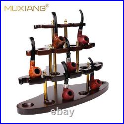 Wooden Tobacco Pipe Stand Rack Display for 15 Tobacco Smoking Pipes Collection
