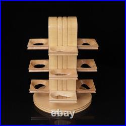 Wooden Tobacco Pipe Stand Rack Rotating Display Holder for 12 Pipes Collection