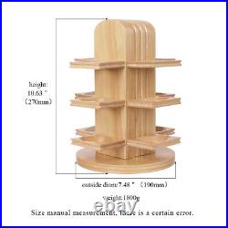 Wooden Tobacco Pipe Stand Rack Rotating Display Holder for 12 Pipes Collection