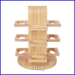 Wooden Tobacco Pipe Stand Rack Rotating Display Holder for 12 Pipes Collection