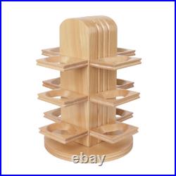 Wooden Tobacco Pipe Stand Rack Rotating Display Holder for 12 Pipes Collection