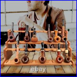 Wooden Tobacco Pipe Stand, Wood Pipe Stands Holder for Smoking Pipes