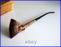 Wooden Tobacco Pipe With Stand, Tomahawk Smoking Pipe, Long Stem Pear Wood Pipe