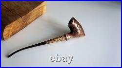 Wooden Tobacco Pipe With Stand, Tomahawk Smoking Pipe, Long Stem Pear Wood Pipe
