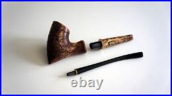 Wooden Tobacco Pipe With Stand, Tomahawk Smoking Pipe, Long Stem Pear Wood Pipe