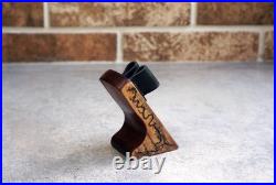 Wooden Tobacco Pipe With Stand, Tomahawk Smoking Pipe, Long Stem Pear Wood Pipe