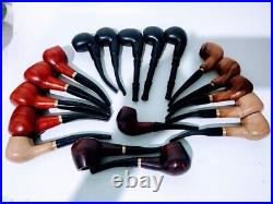 Wooden Tobacco Smoking Pipe Hand Carved Fits 9 mm filter Comes lot of 18 pic