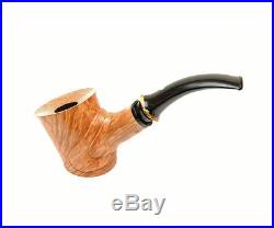 Wooden Tobacco Smoking Pipes Carved 3 Layers Shank Poker w Single Groove Stem