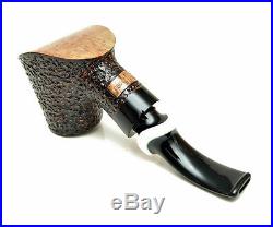 Wooden Tobacco Smoking Pipes Carved (Rusticated Volcano with Swirl Resin Stem)