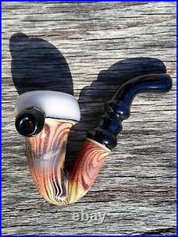 Woodgrain Classic Style Sherlock Holmes Calabash Glass Tobacco Pipe Sherlock