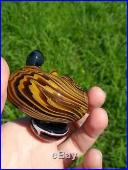 Woodgrain Glass Tobacco Pipe Sherlock