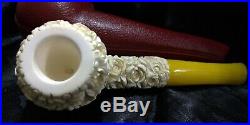Xlarge Vintage Flower Meerschaum Smoking Pipe Pfeife Pipa Model 0728