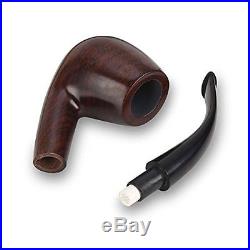 Ylyycc Tobacco Pipe Lobular Ebony Smoking Pipe 9 Mm Filter Core of Tobacco Pipe