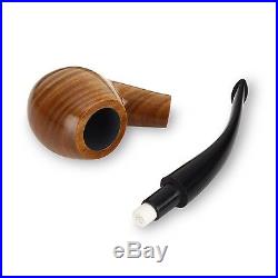 Ylyycc green sandalwood bent smoking tobacco pipe with filter element + 3 in